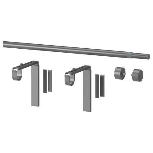 IKEA - RACKA, curtain rod set, silver-colour, 120-210 cm