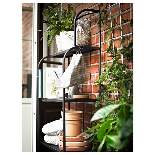 IKEA - LACKÖ, outdoor shelving unit, grey, 61x32x160 cm