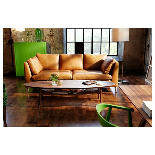 IKEA - STOCKHOLM, 3-seat leather sofa, seglora natural