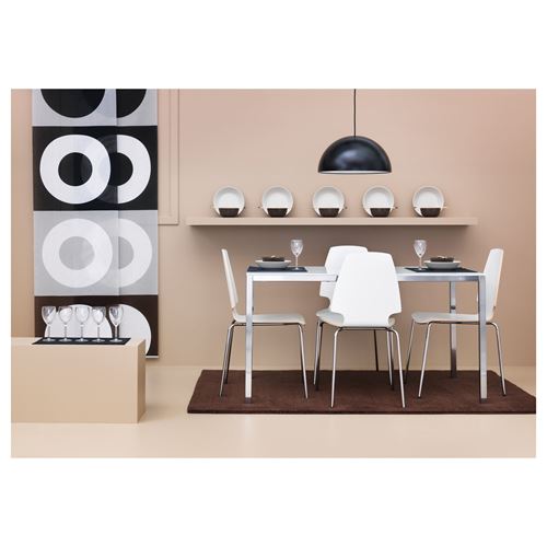 IKEA - TORSBY, yemek masası, renksiz, 4 kişilik