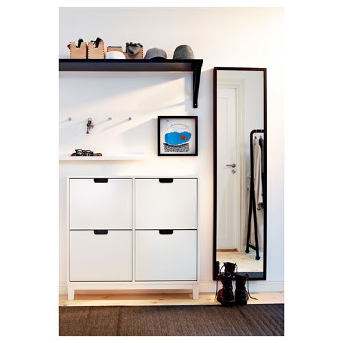 IKEA - STALL, ayakkabı dolabı, beyaz, 96x17x90 cm