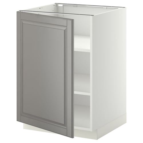 IKEA - METOD, base cabinet with doors, BODBYN grey, 60x60 cm