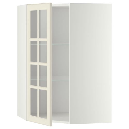 IKEA - METOD, köşe duvar dolabı, BODBYN kırık beyaz, 68x100 cm