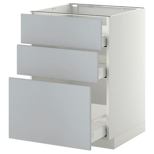 IKEA - METOD/MAXIMERA, cabinet for hob, VEDDINGE grey, 80x60 cm