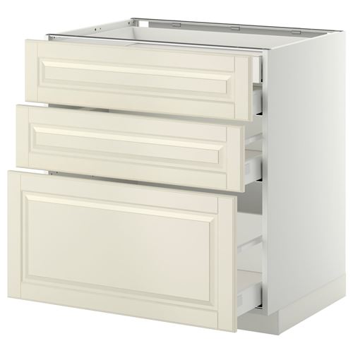 IKEA - METOD/MAXIMERA, base cabinet with drawers, BODBYN off-white, 80x60 cm