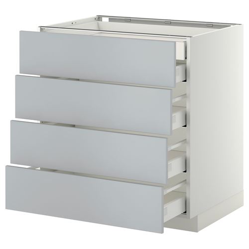 IKEA - METOD/MAXIMERA, base cabinet with drawers, VEDDINGE grey, 80x60 cm