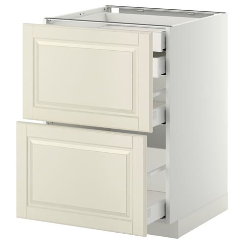 IKEA - METOD/MAXIMERA, base cabinet with drawers, BODBYN off-white, 60x60 cm