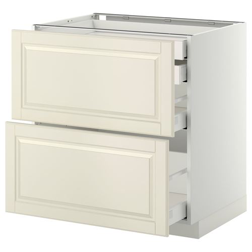 IKEA - METOD/MAXIMERA, base cabinet with drawers, BODBYN off-white, 80x60 cm