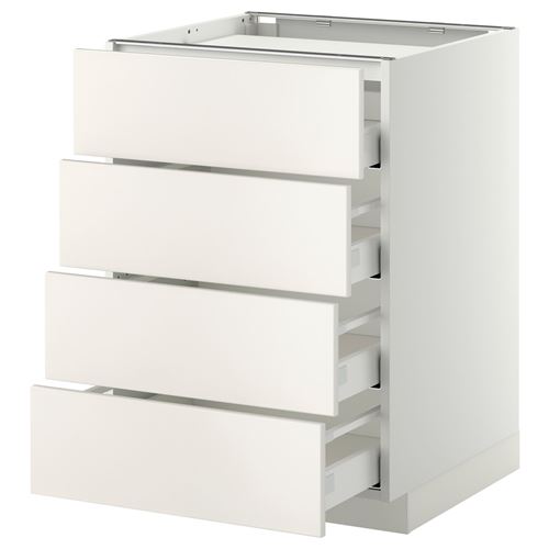 IKEA - METOD/MAXIMERA, ocak alt dolabı, VEDDINGE gri, 60x60 cm