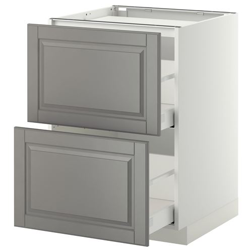 IKEA - METOD/MAXIMERA, cabinet for hob, BODBYN grey, 60x60 cm