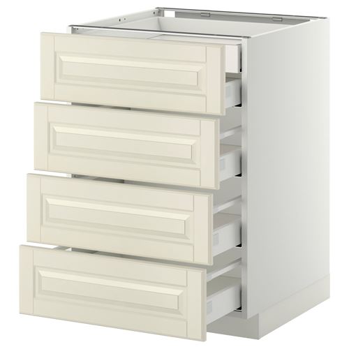 IKEA - METOD/MAXIMERA, base cabinet with drawers, BODBYN off-white, 60x60 cm