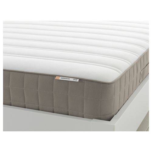 IKEA - HAMARVIK, single bed mattress, dark beige, 90x200 cm