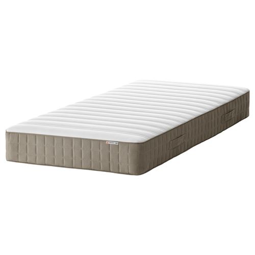 IKEA - HAMARVIK, single bed mattress, dark beige, 90x200 cm