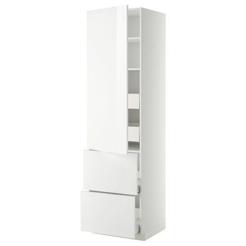 IKEA - METOD/MAXIMERA, kitchen high cabinet, RINGHULT white, 60x60x220 cm