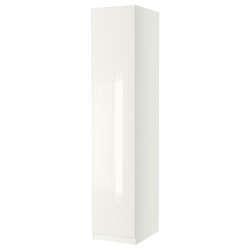 IKEA - PAX/FARDAL, PAX wardrobe, white-high gloss white, 50x60x236 cm