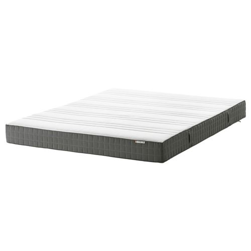 IKEA - MORGEDAL, double bed mattress, dark grey, 180x200 cm