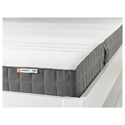 IKEA - MORGEDAL, double bed mattress, dark grey, 180x200 cm
