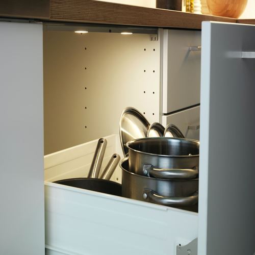 IKEA - OMLOPP, LED'li çekmece aydınlatması, alüminyum, 76 cm