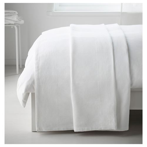 IKEA - INDIRA, bedspread/blanket, white, 150x250 cm