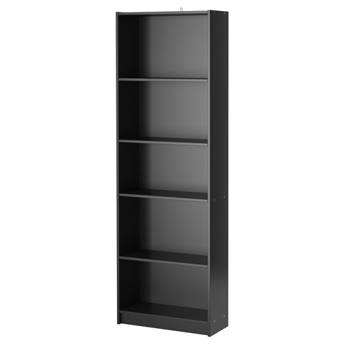 IKEA - FINNBY, bookcase, black, 60x24x180 cm