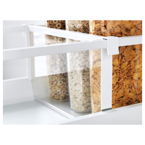 IKEA - MAXIMERA, çekmece separatörü, beyaz-şeffaf-derin, 40 cm