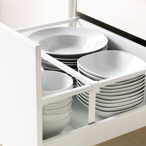 IKEA - METOD, kitchen storage combination, BODBYN off-white, 240x60x228 cm