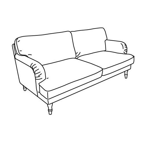 IKEA - STOCKSUND, 3'lü kanepe iskeleti, renksiz