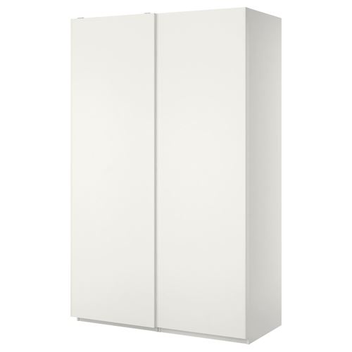 IKEA - PAX/HASVIK, PAX sürgü kapaklı gardırop, beyaz, 150x66x201 cm