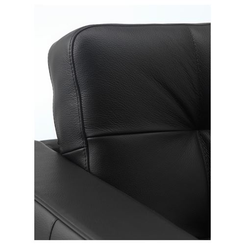 IKEA - LANDSKRONA, leather armchair, grann-bomstad black