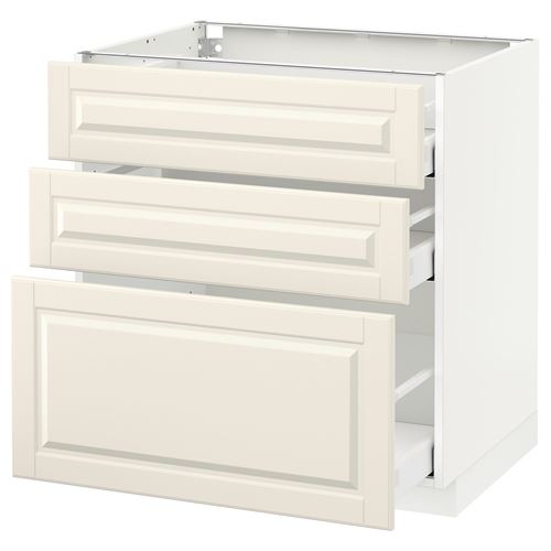 IKEA - METOD/MAXIMERA, base cabinet with drawers, BODBYN off-white, 80x60 cm