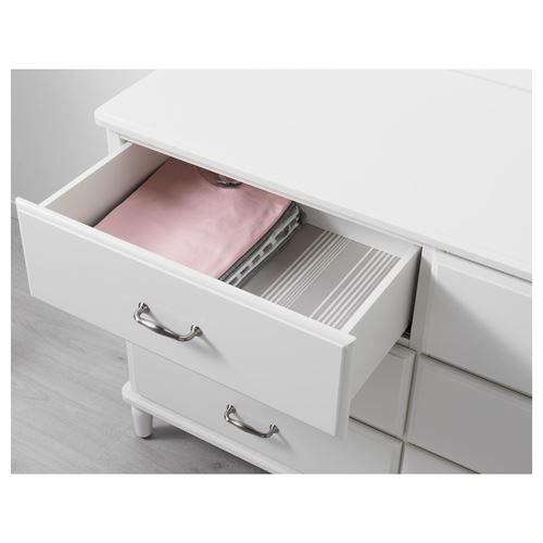 IKEA - TYSSEDAL, chest of 6 drawers, white, 127x81 cm