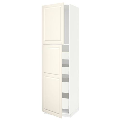 IKEA - METOD/MAXIMERA, kitchen high cabinet, BODBYN off-white, 60x60x220 cm