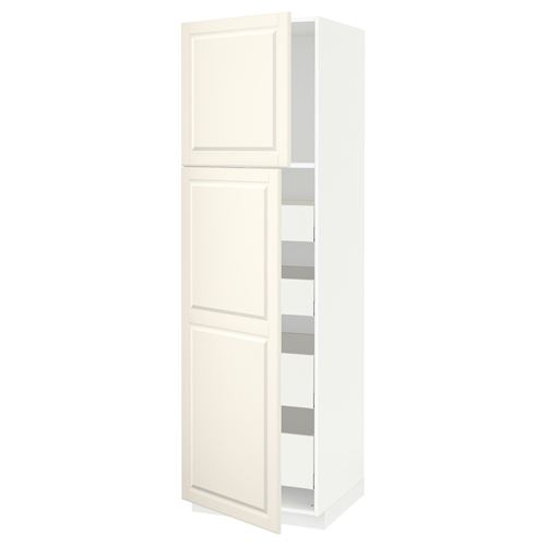 IKEA - METOD/MAXIMERA, kitchen high cabinet, BODBYN off-white, 60x60x200 cm