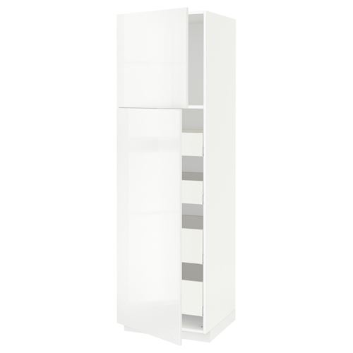 IKEA - METOD/MAXIMERA, kitchen high cabinet, RINGHULT white, 60x60x200 cm