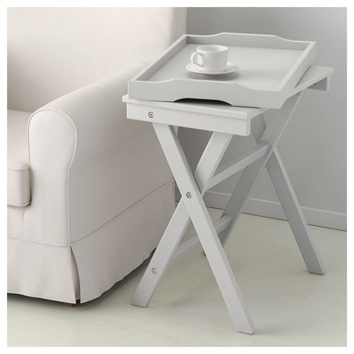IKEA - MARYD, tepsili sehpa, gri, 58x38x58 cm