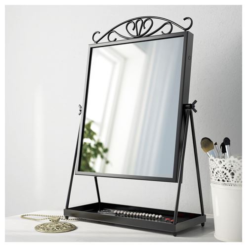 IKEA - KARMSUND, table mirror, black, 27x43 cm