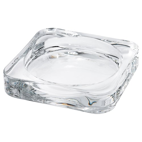 IKEA - GLASIG, candle dish, glass, 10x10 cm