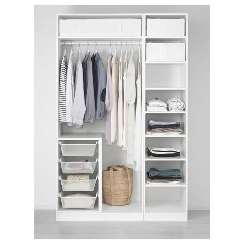 IKEA - PAX/BERGSBO, PAX wardrobe, white, 150x60x236 cm