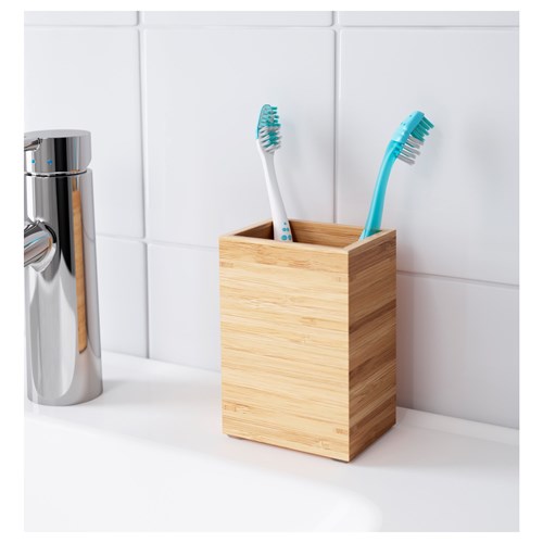 IKEA - DRAGAN, toothbrush holder, bamboo