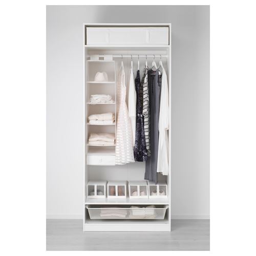 IKEA - PAX/BERGSBO, PAX wardrobe, white, 100x60x236 cm