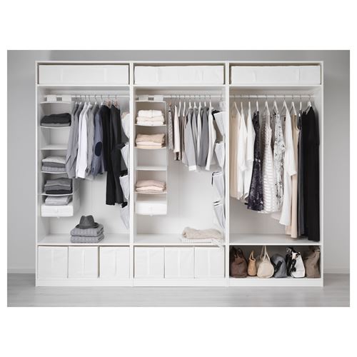 IKEA - PAX/BERGSBO/VIKEDAL, PAX gardırop, beyaz, 300x60x236 cm