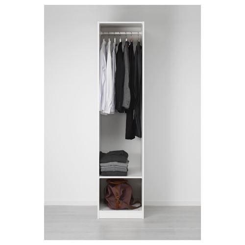 IKEA - PAX, PAX wardrobe, white-mirror glass, 50x60x201 cm