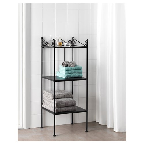 IKEA - RÖNNSKAR, shelving unit, black, 42x103 cm