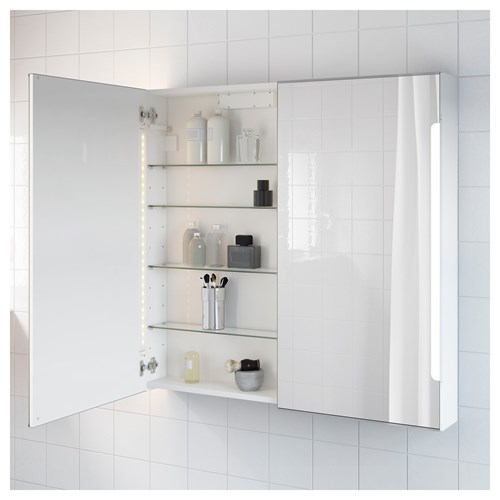 IKEA - STORJORM, banyo duvar dolabı, beyaz, 100x14x96 cm