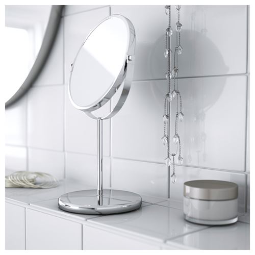 IKEA - TRENSUM, table mirror, stainless steel, 17 cm