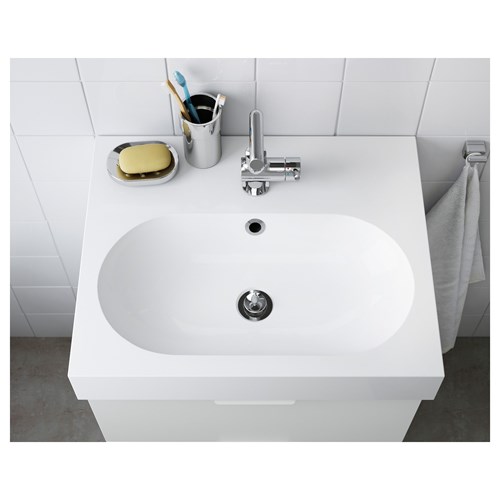 IKEA - BRAVIKEN, wash-basin, white, 60x49x10 cm