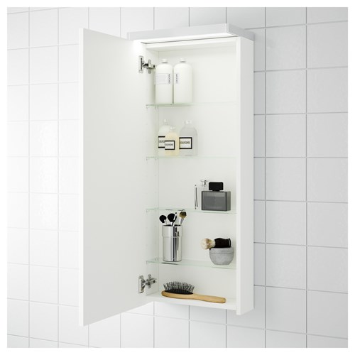 GODMORGON, bathroom wall cabinet, white, 40x14x96 cm