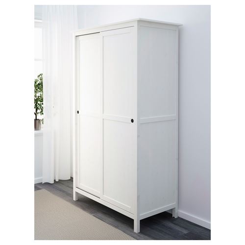 IKEA - HEMNES, bedroom furniture combination, white varnish, 80x200 cm