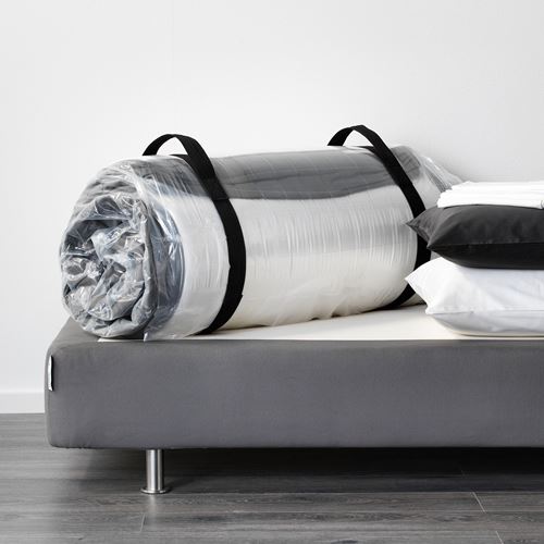 IKEA - HÖVAG, double bed mattress, dark grey, 140x200 cm