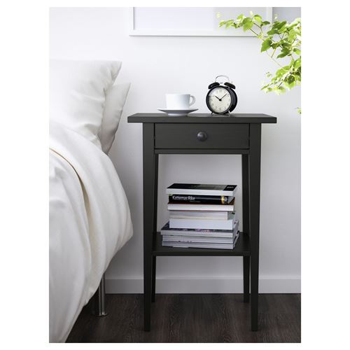 IKEA - HEMNES, bedside table, blackbrown, 46x35x70 cm